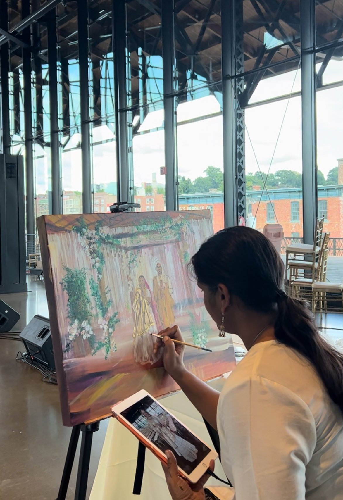 Live Wedding Painting - Main Street Station, Richmond Virginia