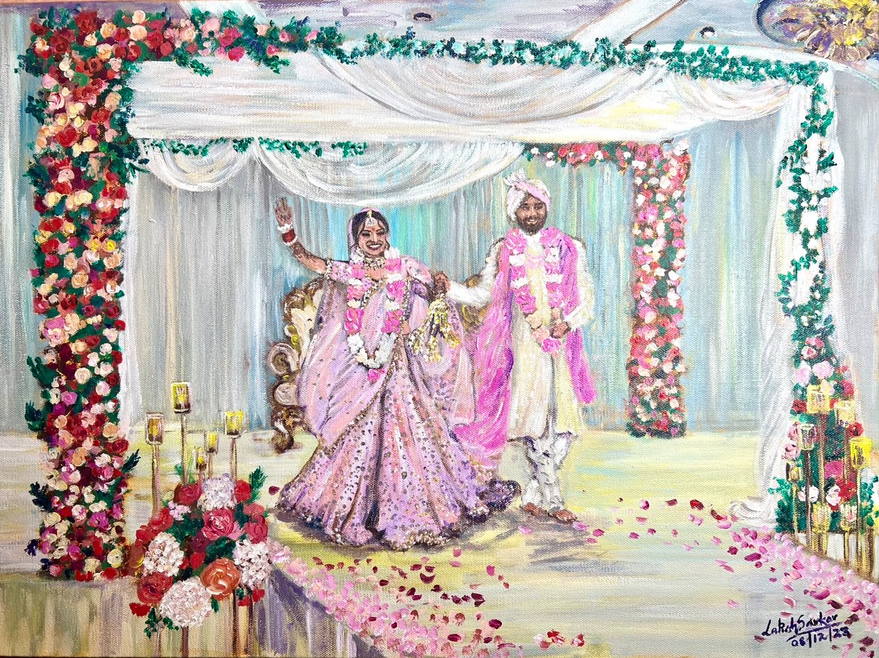 Live Painting at Summer Wedding in Alexandria, Virginia