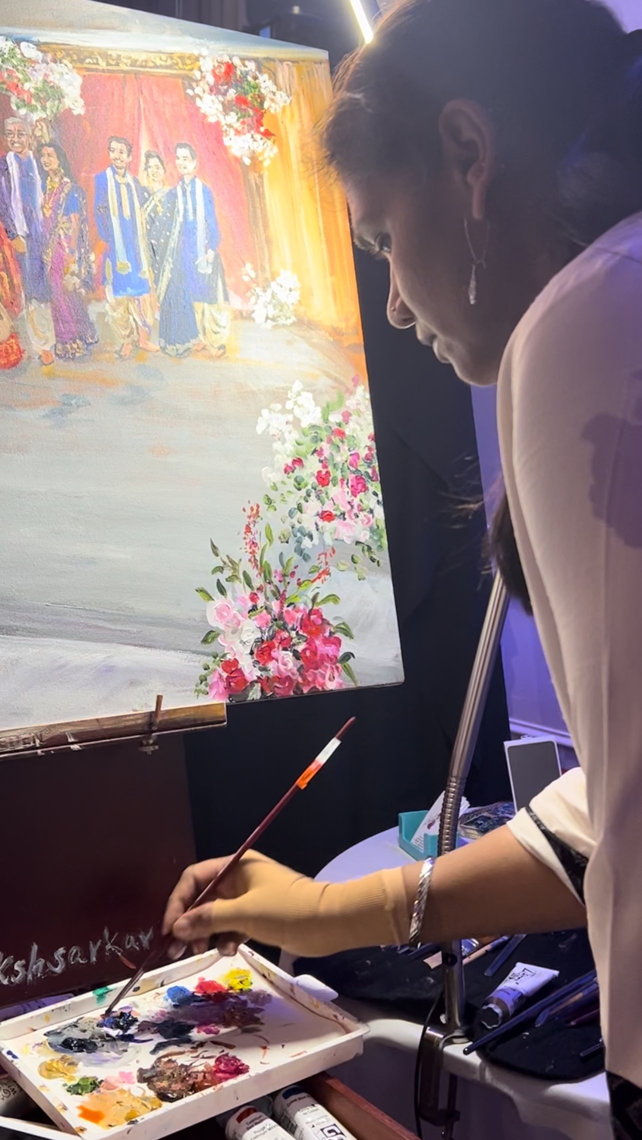 Virginia Live Wedding Painter Lakshmi Sarkar