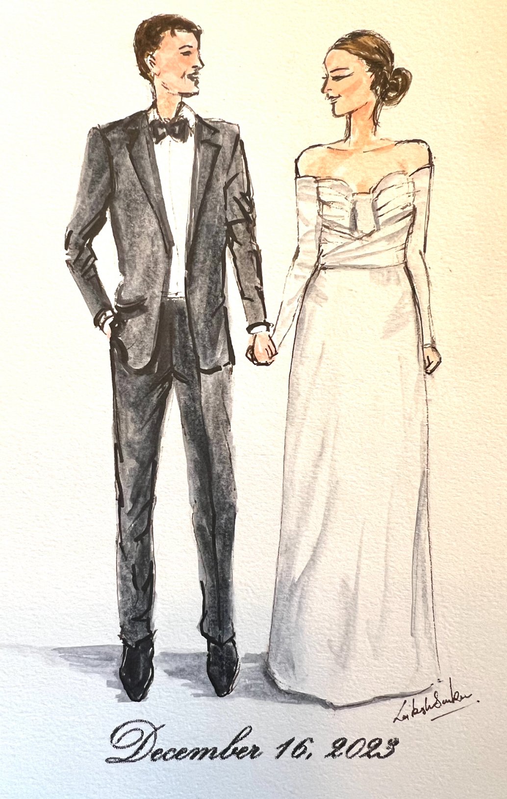 Live Sketching at Jamie And John's Wedding in Boston, Massachusetts
